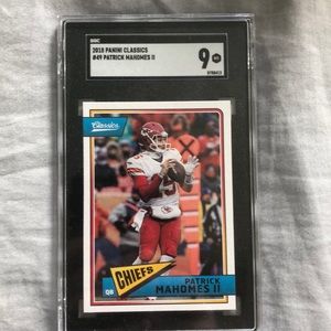 2018 Panini Classics Pat Mahomes Card